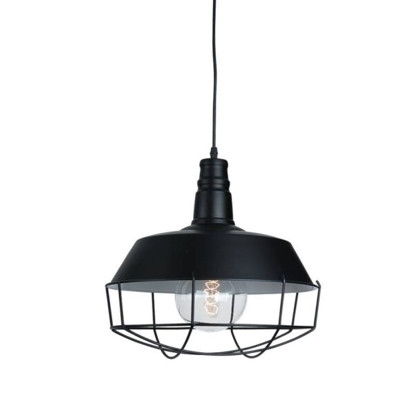 PENDANT LAMP 1XE27 STEEL BLACK