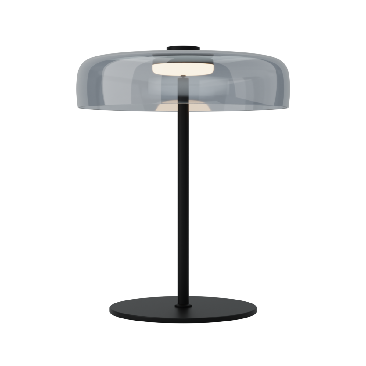TABLE LED LIGHT 15W METAL-GLASS BLACK - Image 1