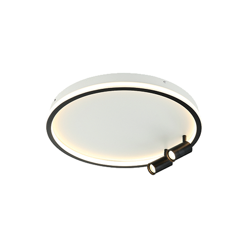 CEILING LED LIGHT 61W + 2X5W  3000K ALUMINIUM BLACK MATT