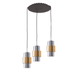 PENDANT LIGHT 3XE27 GOLD MATT CHROME CLASS