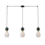 PENDANT 3XE14 MAX 15W GREEN MARBLE - BRASS
