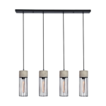 LINE LIGHT 4L CONCRETE STEEL BLACK