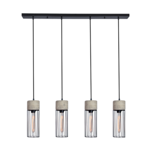 LINE LIGHT 4L CONCRETE STEEL BLACK