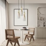 PENDANT LIGHT 3XE14 MAX 40W GLASS ANTIQUE BRASS - Image 2