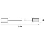 ΦΩΤΙΣΤΙΚΟ ΚΡΕΜΑΣΤΟ 10ΦΩΤΟ LED 100W 116X8 ΜΑΥΡΟ-ΧΡΥΣΟ ARTE ILLUMINA - Image 3