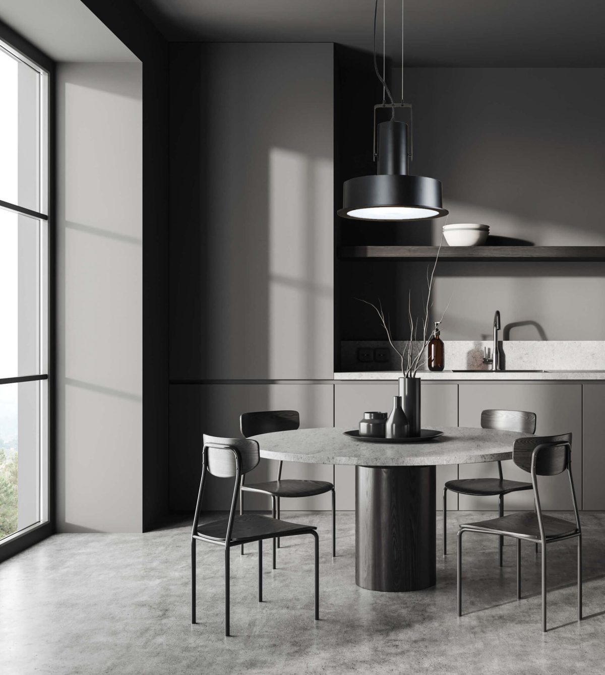 PENDANT 1L METAL-PC DIFFUSER BLACK - Image 2