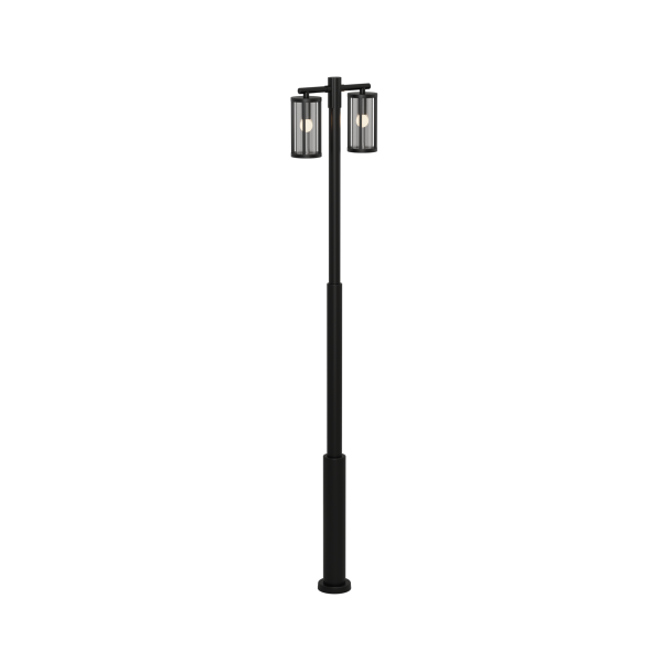 OUTDOOR LAMP POST 2XE27 MAX 15W ALUMINIUM BLACK