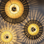 CEILING LIGHT WHITE BAMBOO 1XE7 MAX 40W