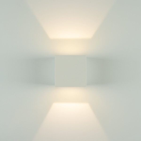 OUTDOOR SCONCE LED 2X3W WHITE IP54