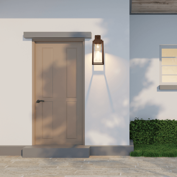 OUTDOOR SCONCE LIGHT E27 MAX 15W ALUMINIUM BROWN