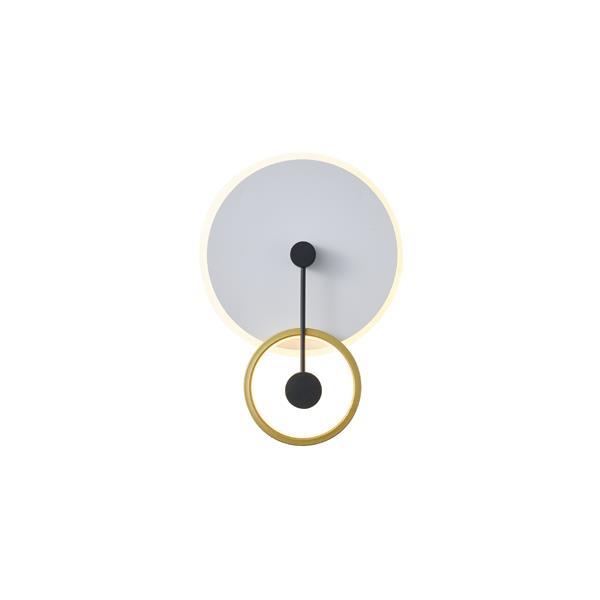 ΦΩΤΙΣΤΙΚΟ TOIXOY ΜΕΤΑΛΛIKO LED 15W 1000Lm 3000K 280x400x70mm ΧΡΥΣΟ ARTE ILLUMINA O CLOCK