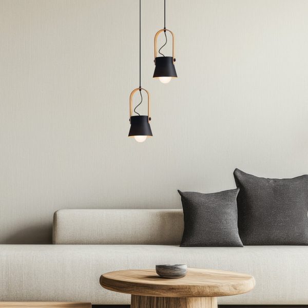 PENDANT 1L BLACK-WOOD