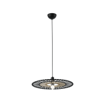 PENDANT LIGHT BAMBOO METAL 1XE27 BLACK - Image 2